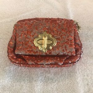 Dr Yany orange sequin mini bag